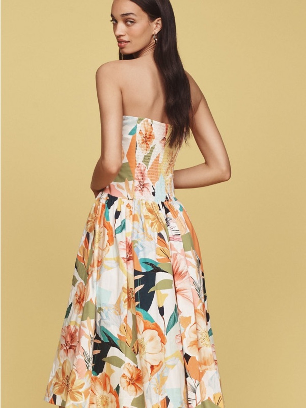Brand New BY ANTHROPOLOGIE DROP-WAIST MIDI DRESS - Picture 2 of 7